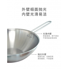 双立人 ZWILLING Nova Plus 30cm中式炒锅 不锈钢炒锅 66429-300-982