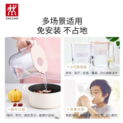 双立人家用滤水壶3.5L大容量 含滤芯/1027671白色1027382粉色