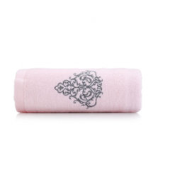 内野（UCHINO）素色高低毛绣花面巾（粉色） JD02792-N-P